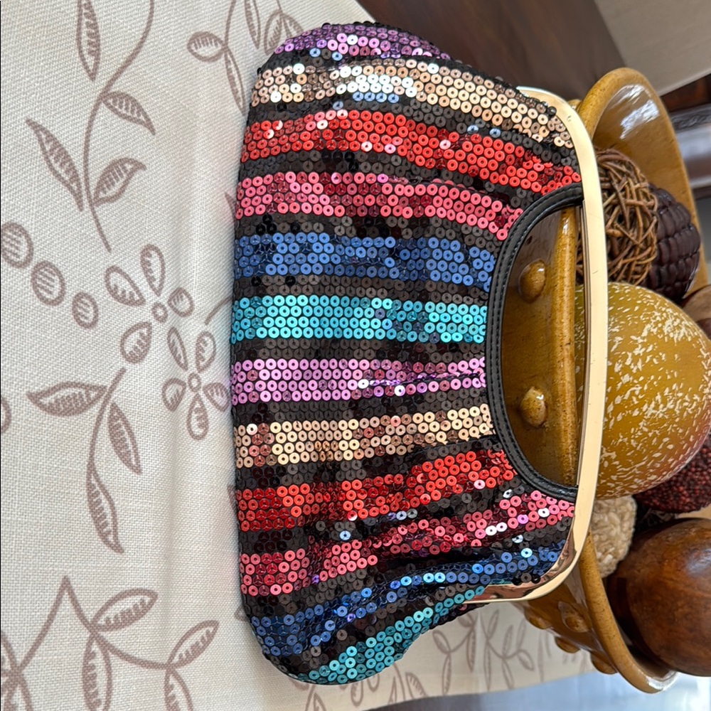 Multicolor Sequin Clutch